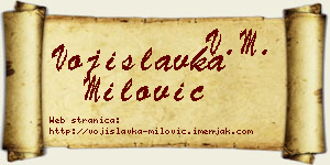 Vojislavka Milović vizit kartica